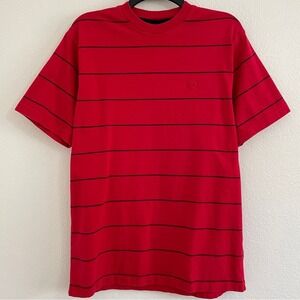 oscar de la renta mens t shirt striped red/blue cotton